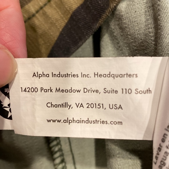 Alpha Industries Green Camouflage Military Jacket - Picture 14 of 16